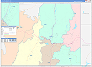 La Plata Wall Map Color Cast Style